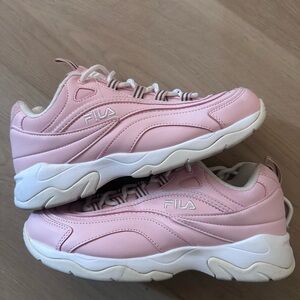 Fila Light Pink and White Athletic Shoes